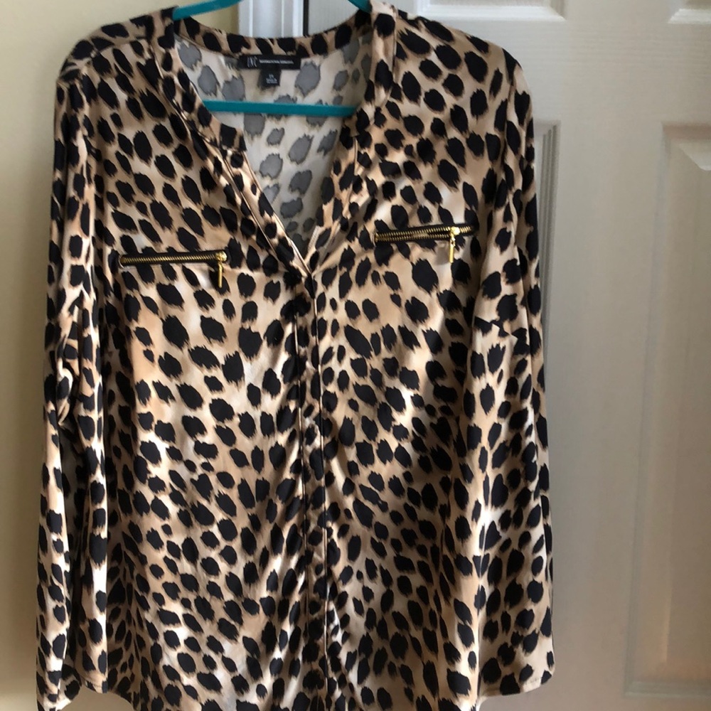 INC Animal Print Blouse 2X